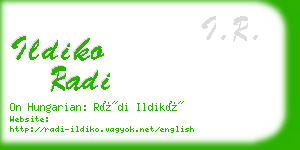 ildiko radi business card